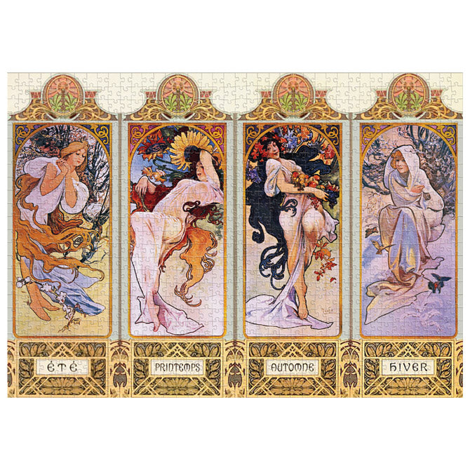 Puzzle Interdruk - Alfons Mucha, Four Seasons