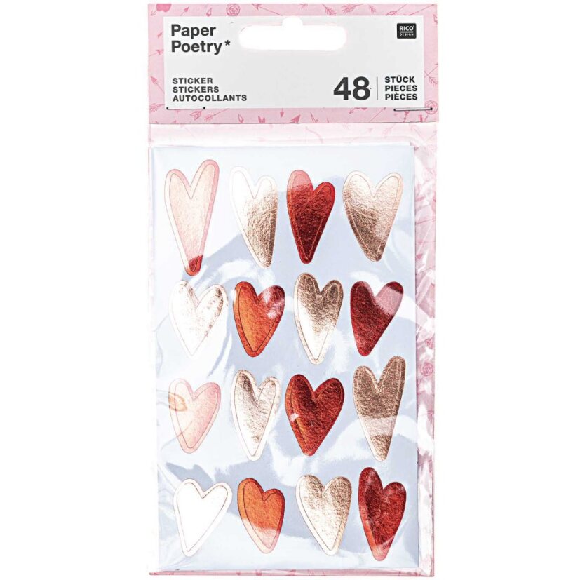 Sticker set Paper Poetry - Heart, Love