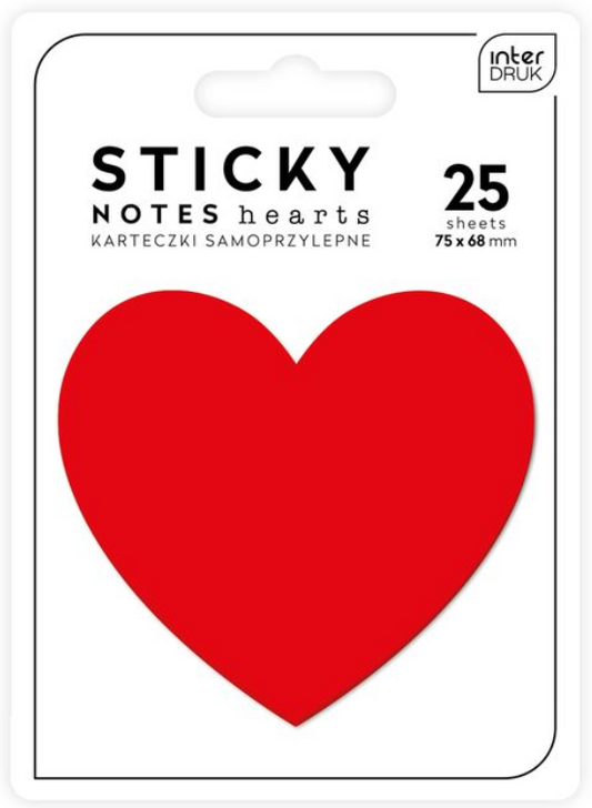 Interdruk Hearts Sticky Notes - Red