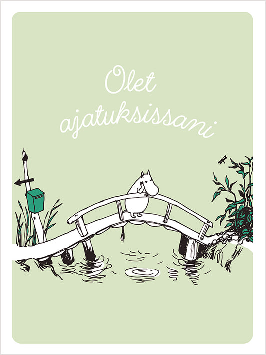 2-part card letterpress Moomin - You're in my thoughts