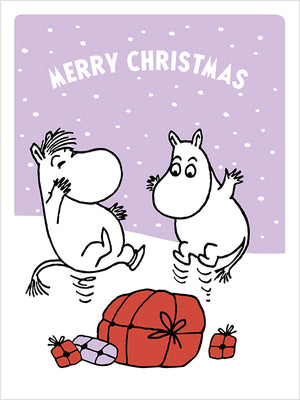 2-osainen kortti kohopaino Muumi - Ilosta hyppivät