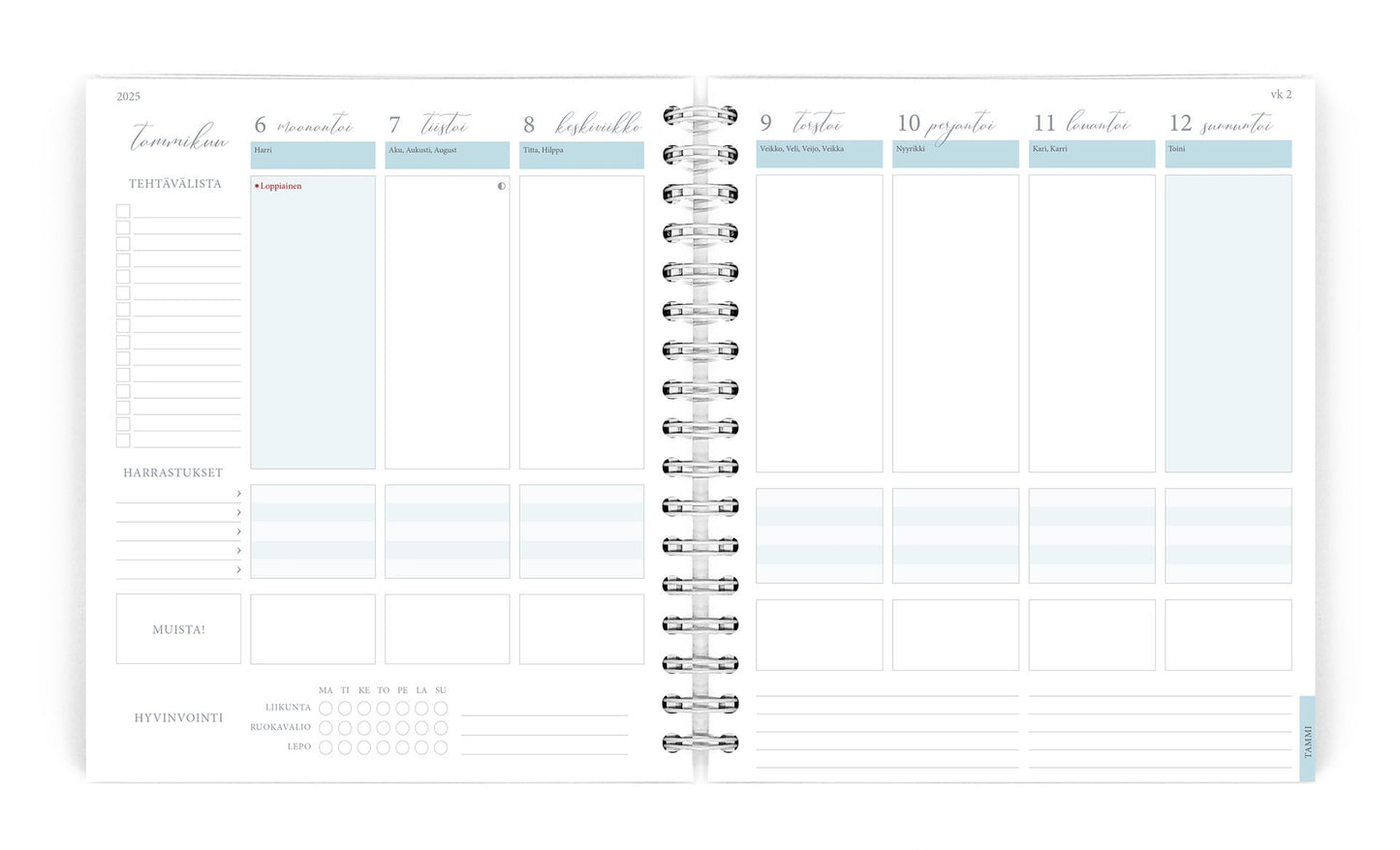 Viikkopäivyri - Life Planner 2025