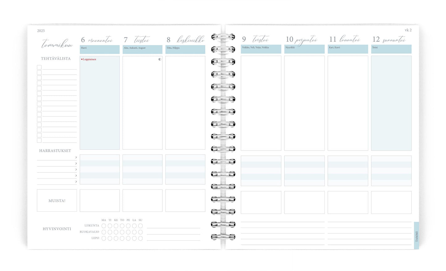 Weekly Diary 2026 Putinki Life Planner