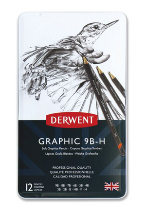 Lyijykynät 12 kpl Derwent  - 9B-H