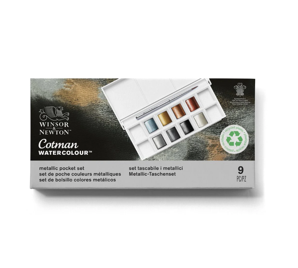WN Cotman Pocket Metallic 8 x 1/2 nappia, akvarellilajitelma