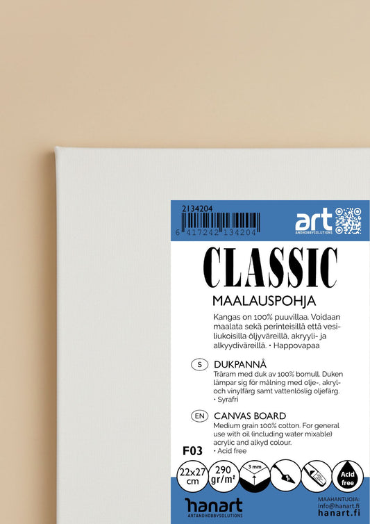Canvas Board Classic - 22x27cm