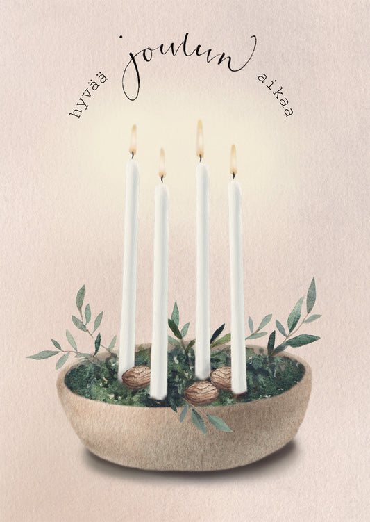 2-part Christmas card Henna Adel - Candles