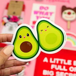 XL sticker Studio Inktvis – Avocado duo