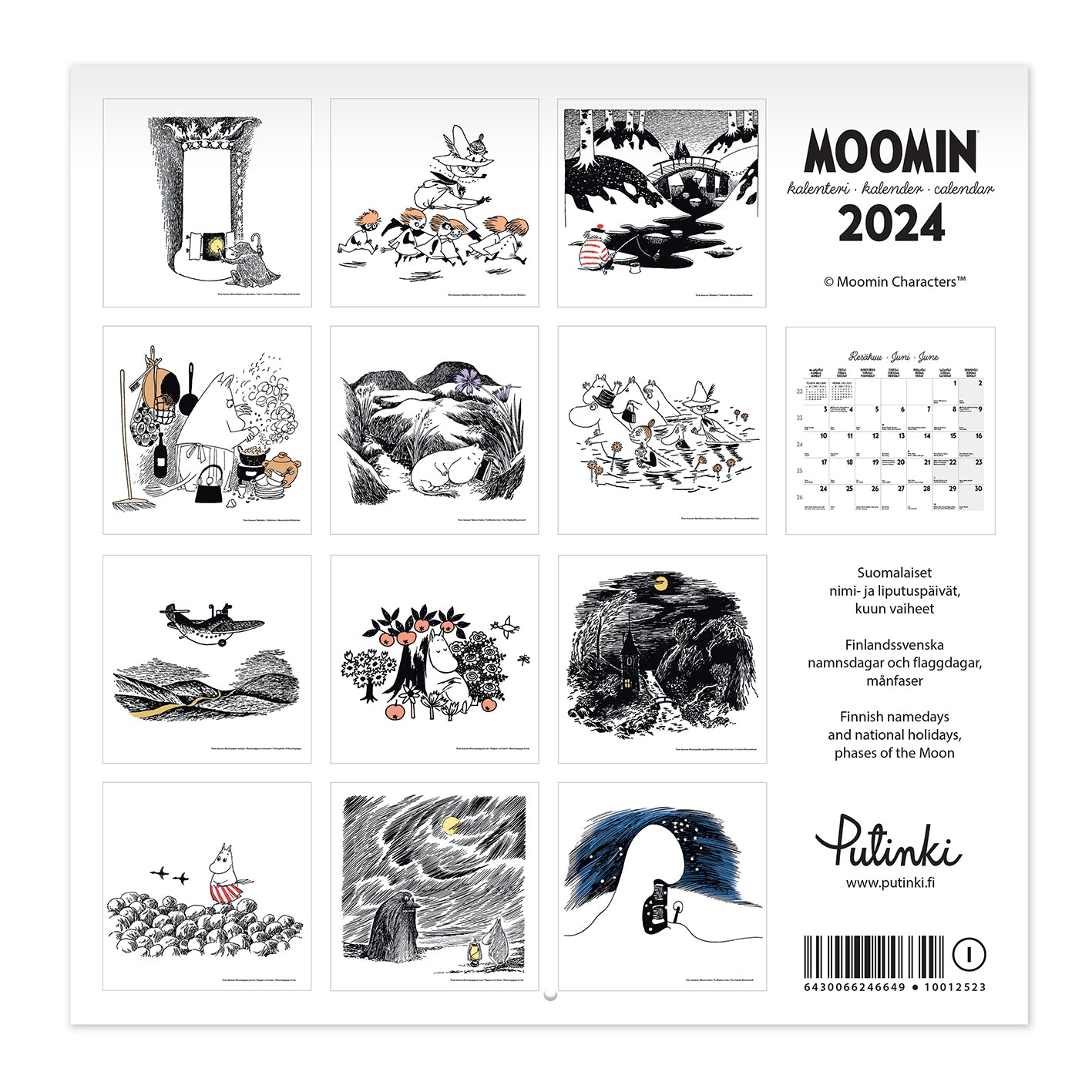 Wall calendar - Moomin 2024