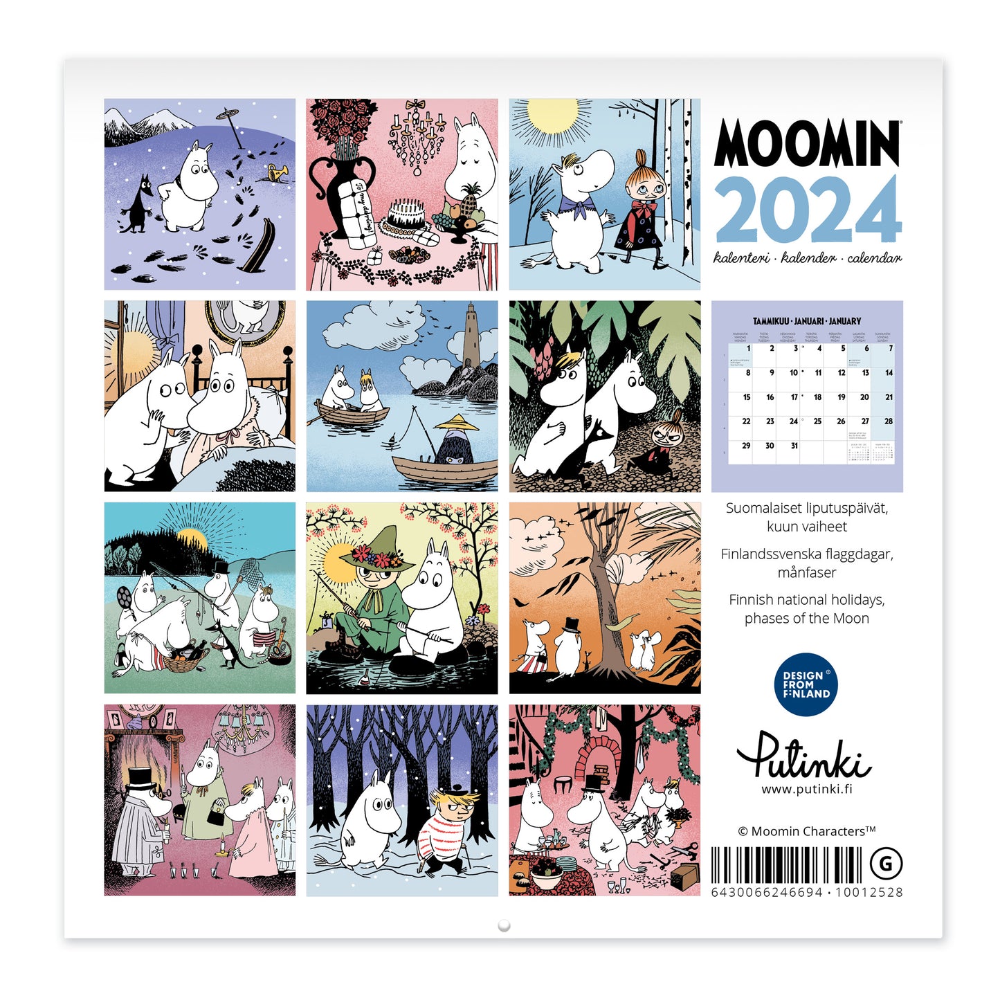 Small wall calendar - Moomin 2024