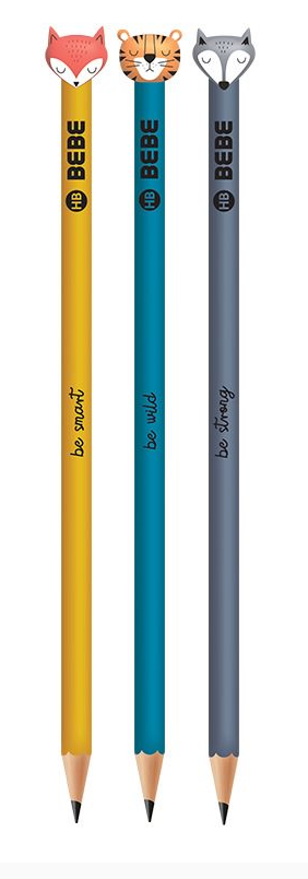 Pencil set 3 pcs Bebe - Wild