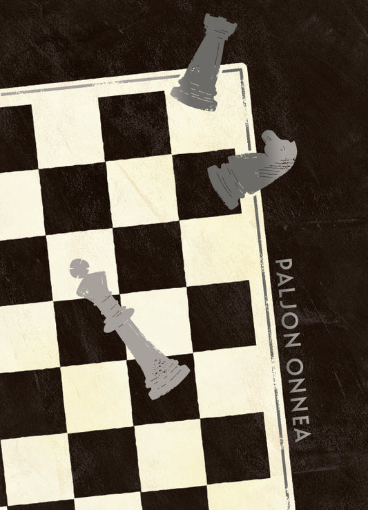 2-part card Putinki Design - Happy birthday, chess game