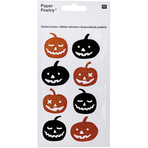 Sticker set Paper Poetry - Glitter Pumpkins