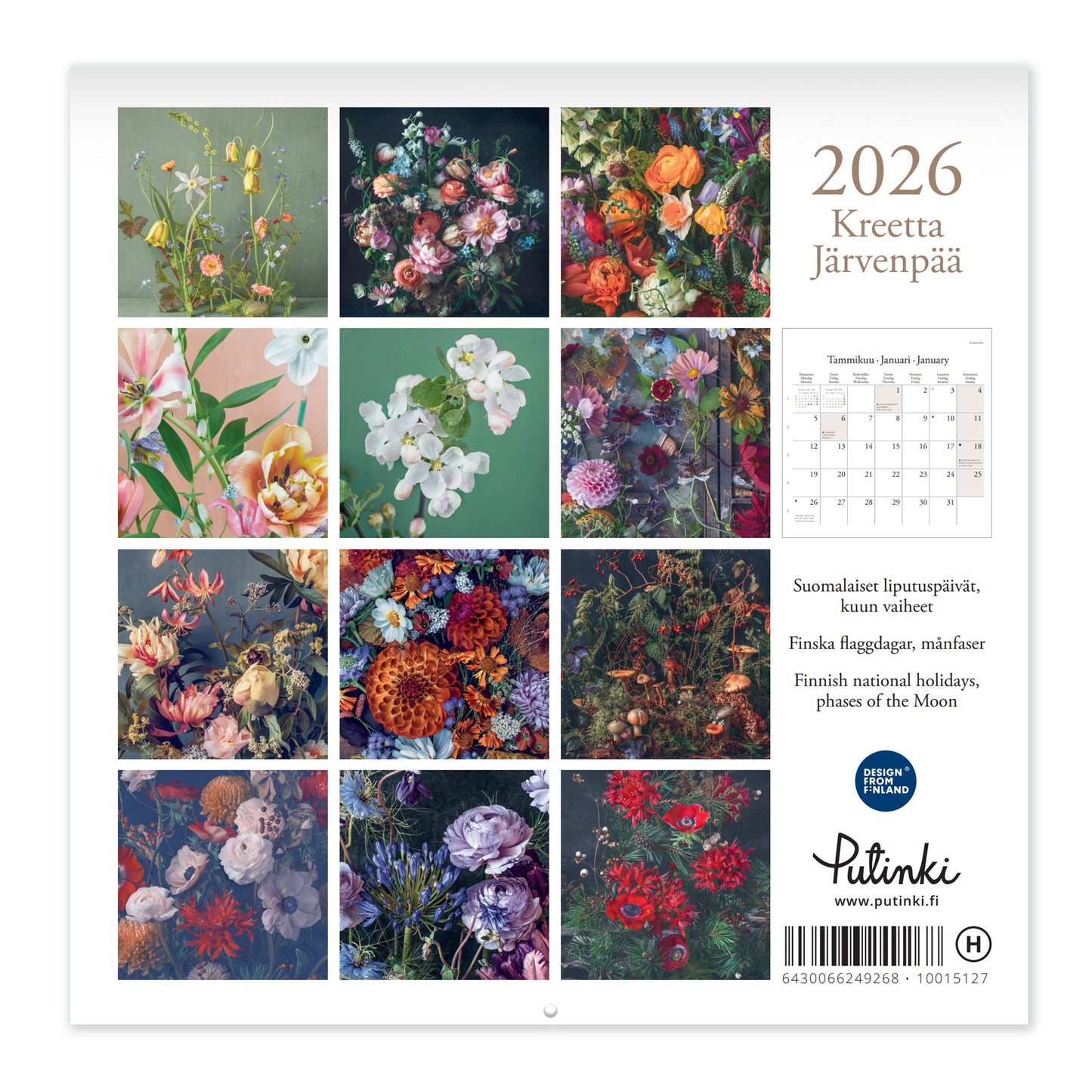 Wall calendar 20x20 2026 Putinki Järvenpää