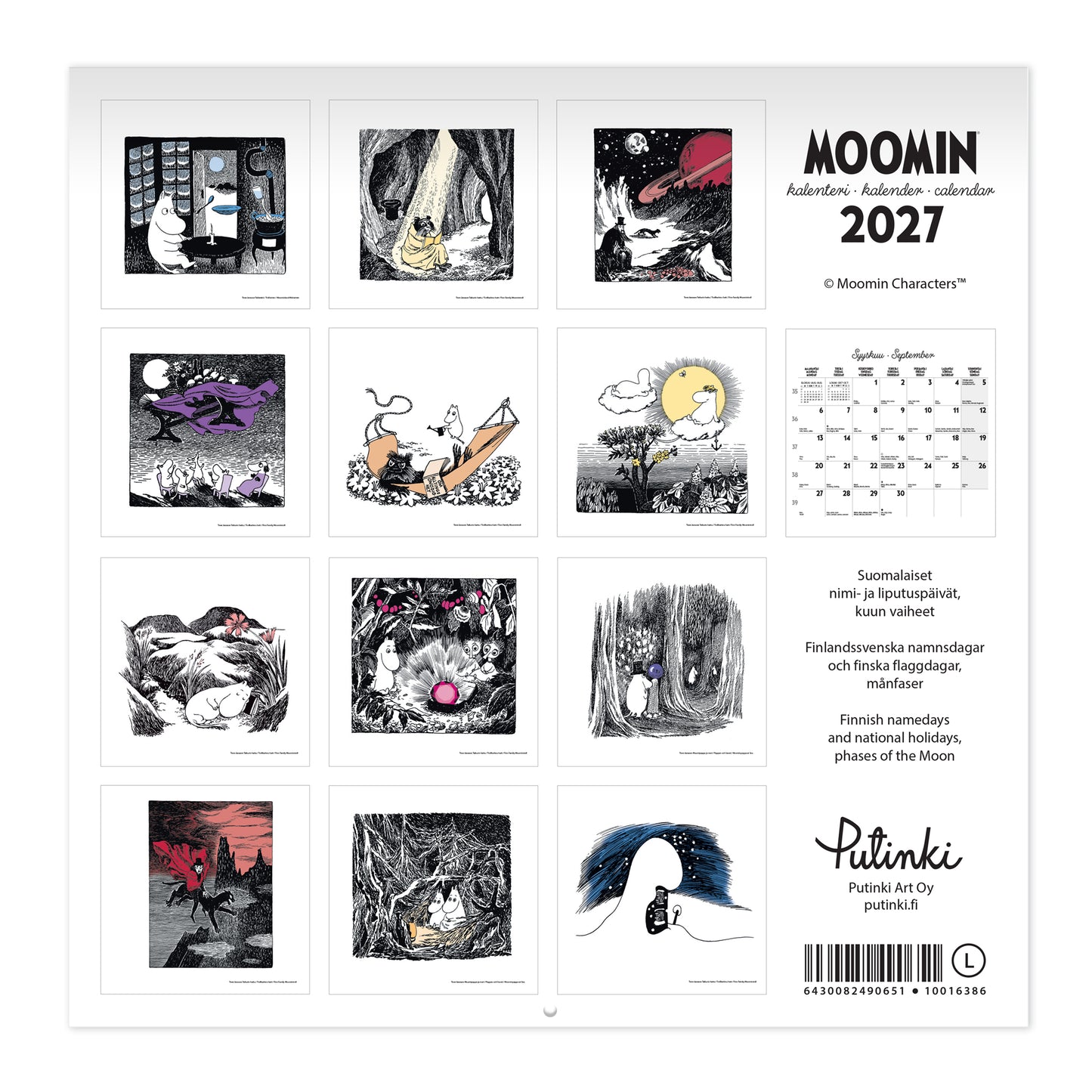 Wall Calendar 30x30 2027 Putinki Moomin