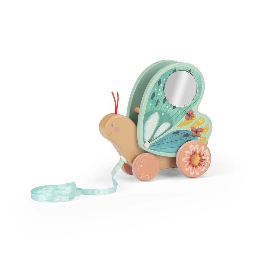 Baby toy Moulin Roty - Butterfly, pull-along