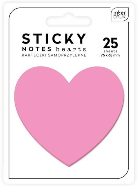 Interdruk Hearts Sticky Notes - Pink