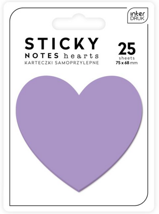 Interdruk Hearts Sticky Notes - Purple