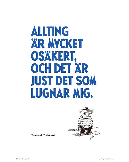 Poster Moomin 24x30 - Osäkert