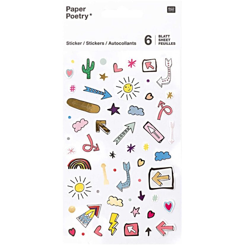 Sticker set Paper Poetry - Arrows