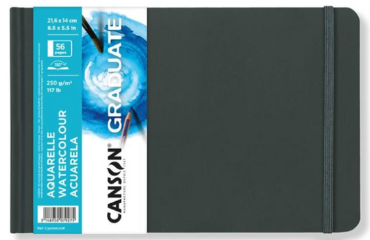 Luonnoskirja Canson Graduate 250g 21,6 x 14 cm vaaka- Watercolor