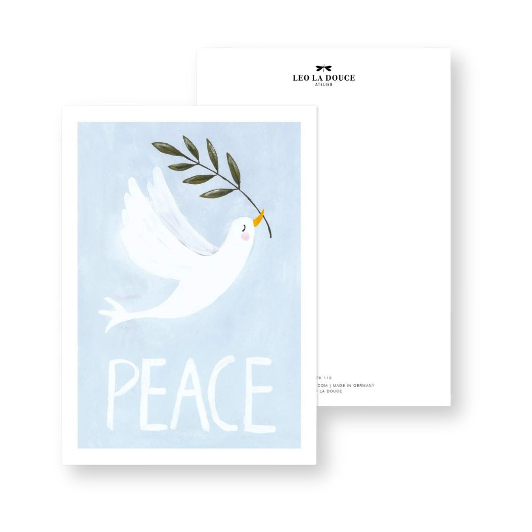 Postcard Leo la Douce - Peace