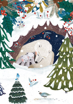 2-part card Roger la Borde - Polar bears