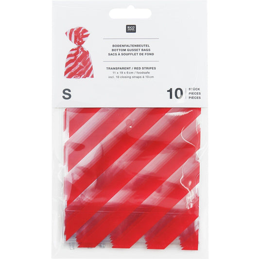 Lahjapussit Rico Design - Red stripes S
