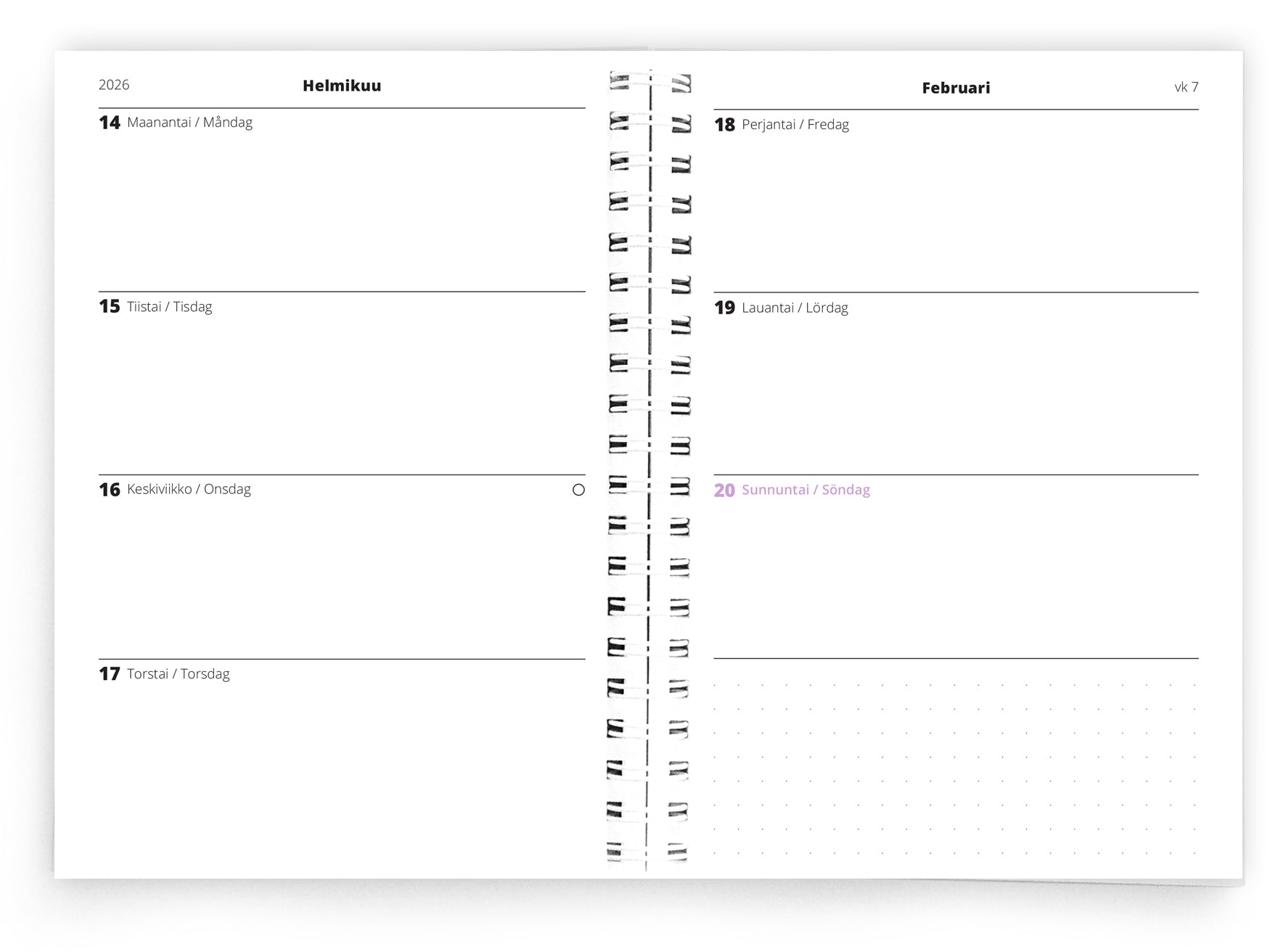 Academic calendar Putinki Design 2025-2026