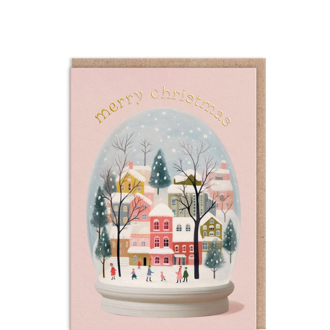 2-osainen joulukortti Ohh Deer - Snow globe