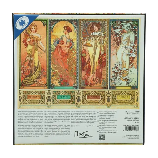 Palapeli 1000 palaa Paperblanks - Mucha The Seasons
