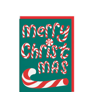 2-osainen joulukortti Ohh Deer - Candy cane