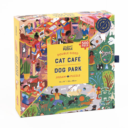 Puzzle 500 pieces Professor Puzzle - Cat Café & Dog Park