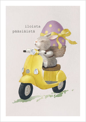 Postikortti Henna Adel - Skootteripupu, Iloista pääsiäistä