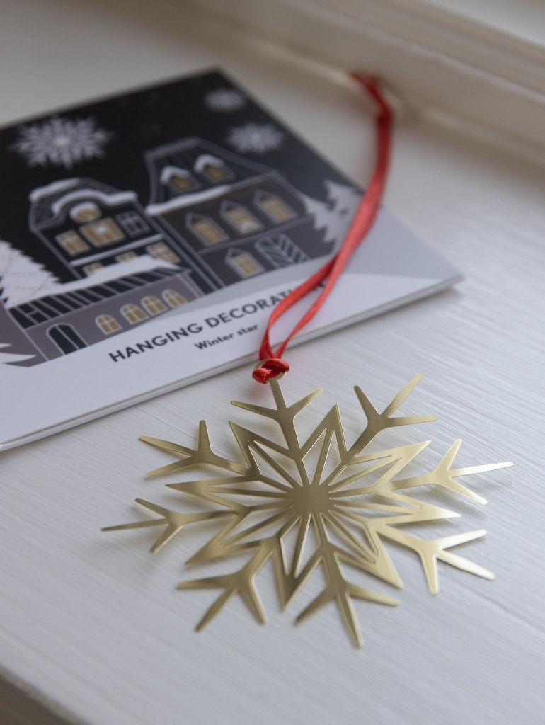 Decoration Pluto Design - Winter Star gold