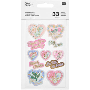 Sticker set Paper Poetry - La Vie en Rose