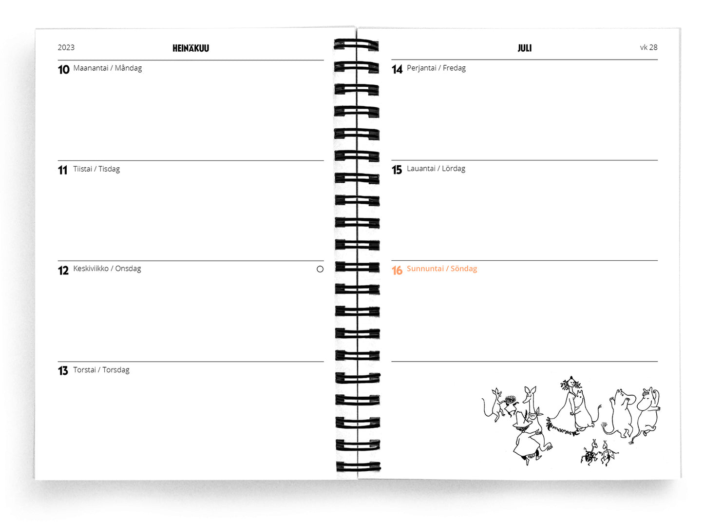 Academic year calendar Moomin 2023-2024