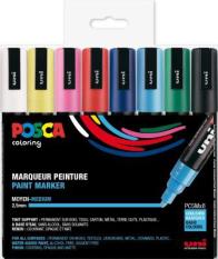 Paint markers 8 pcs Posca PC-5M - Basic colors