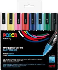 Markers POSCA Uni Marker 8 pcs PC-5M 1.8-2.5mm - basic colors