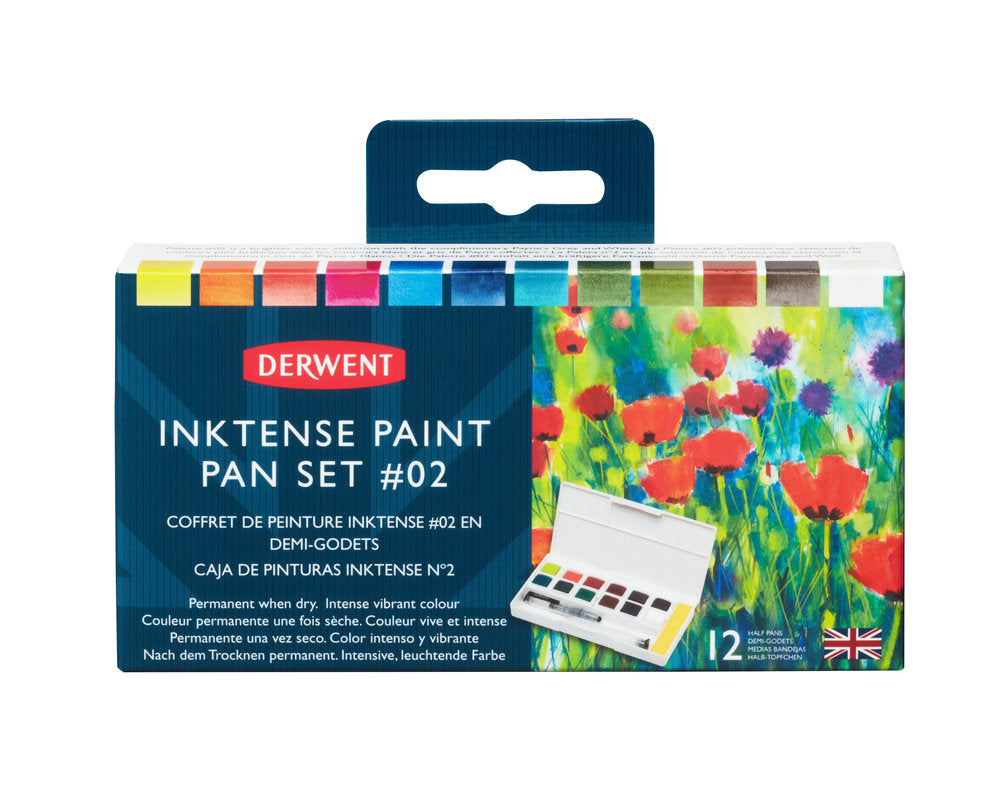 Watercolor paints 12 buttons Derwent - Pastel shades