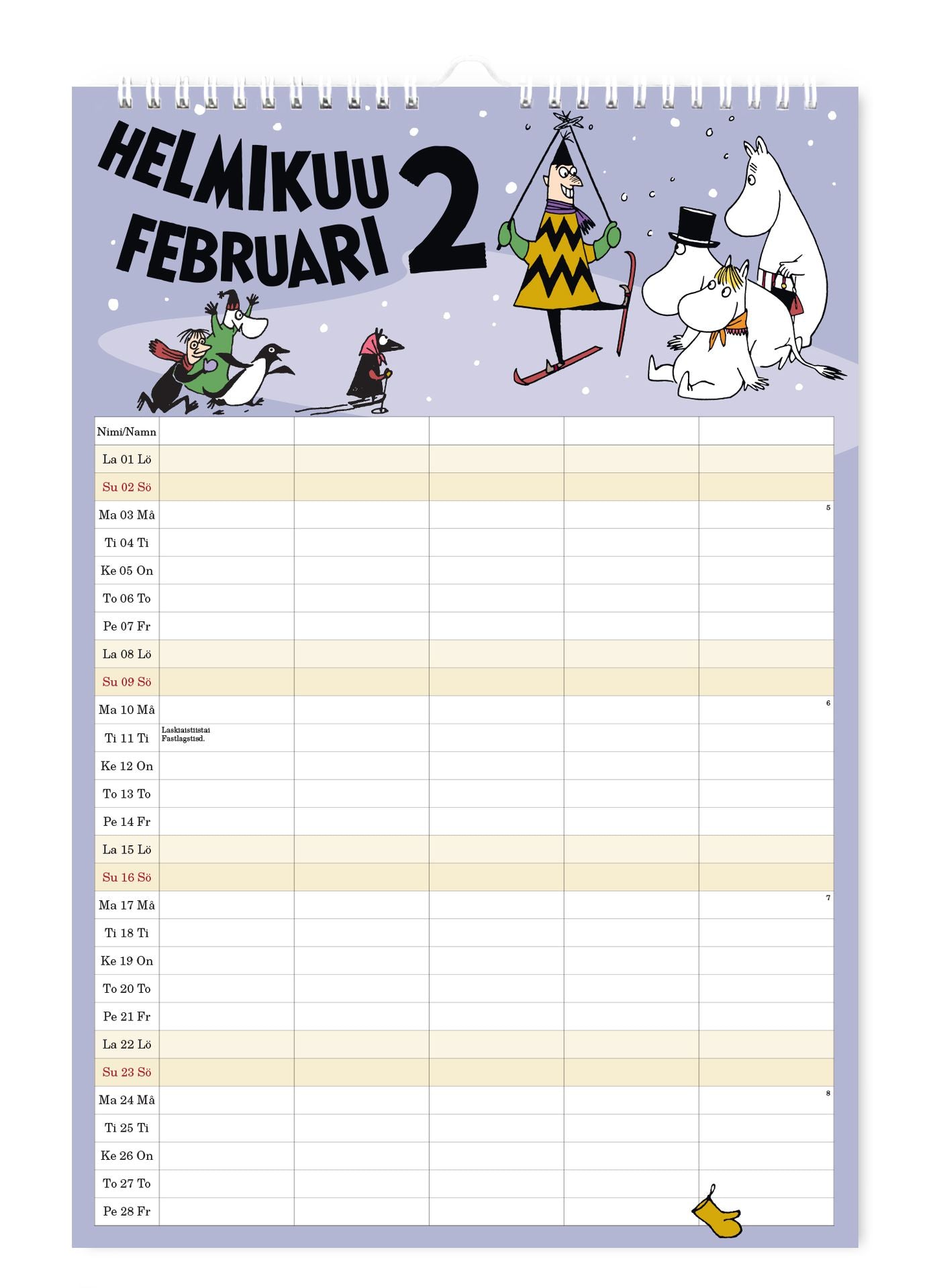 Family calendar - Moomin 2025