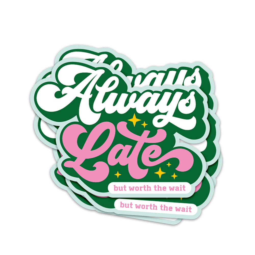 XL sticker Studio Inktvis - Always Late