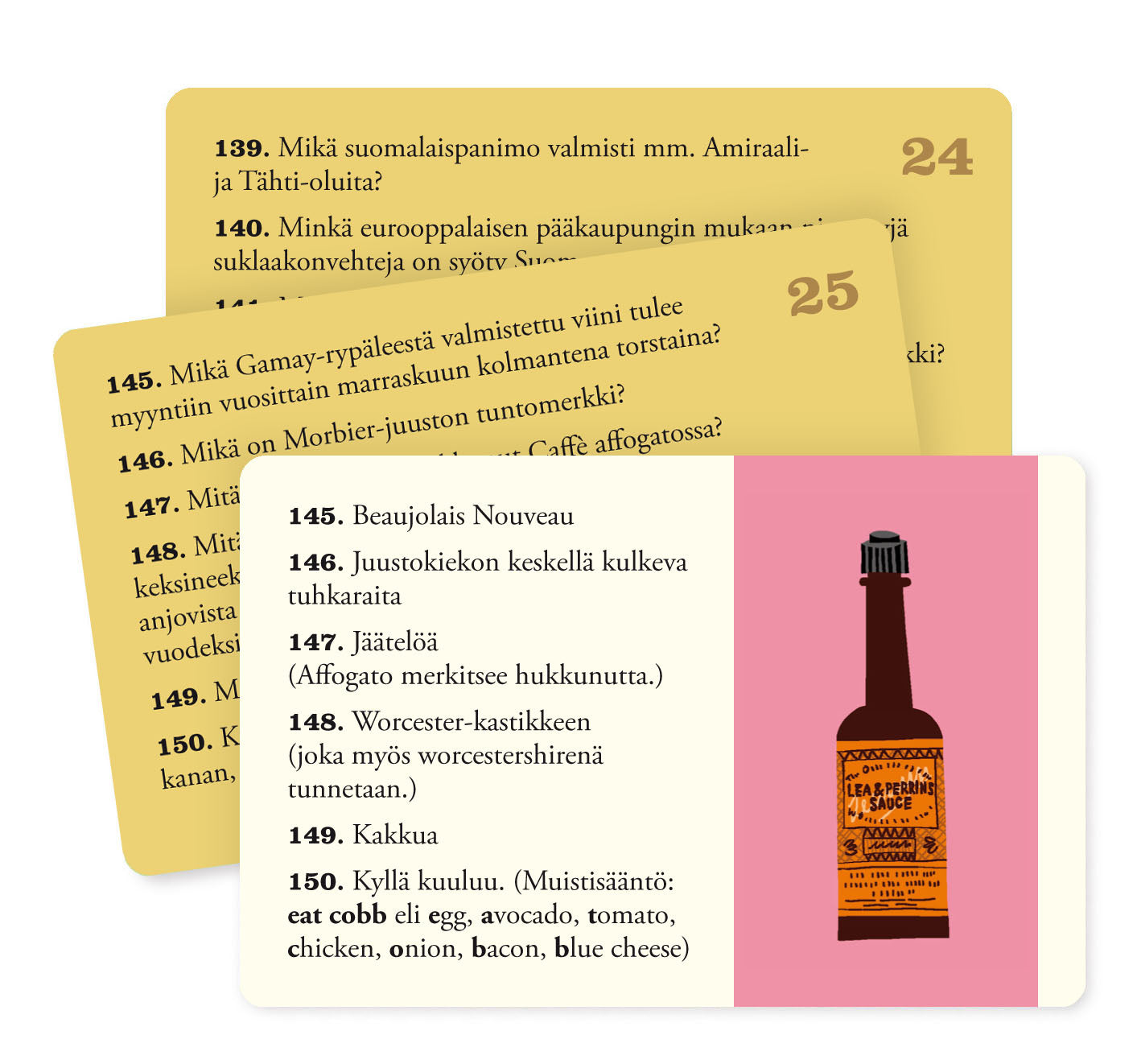 Food & Drink question cards Kehvola