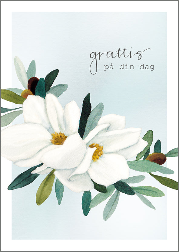 Postcard Henna Adel - Apple Blossom, Grattis på din dag