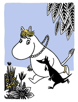 2-part card letterpress Moomin - Snorkmaiden and Samu