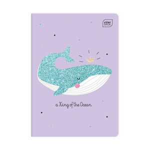 Notebook A5 Glitter - Whale