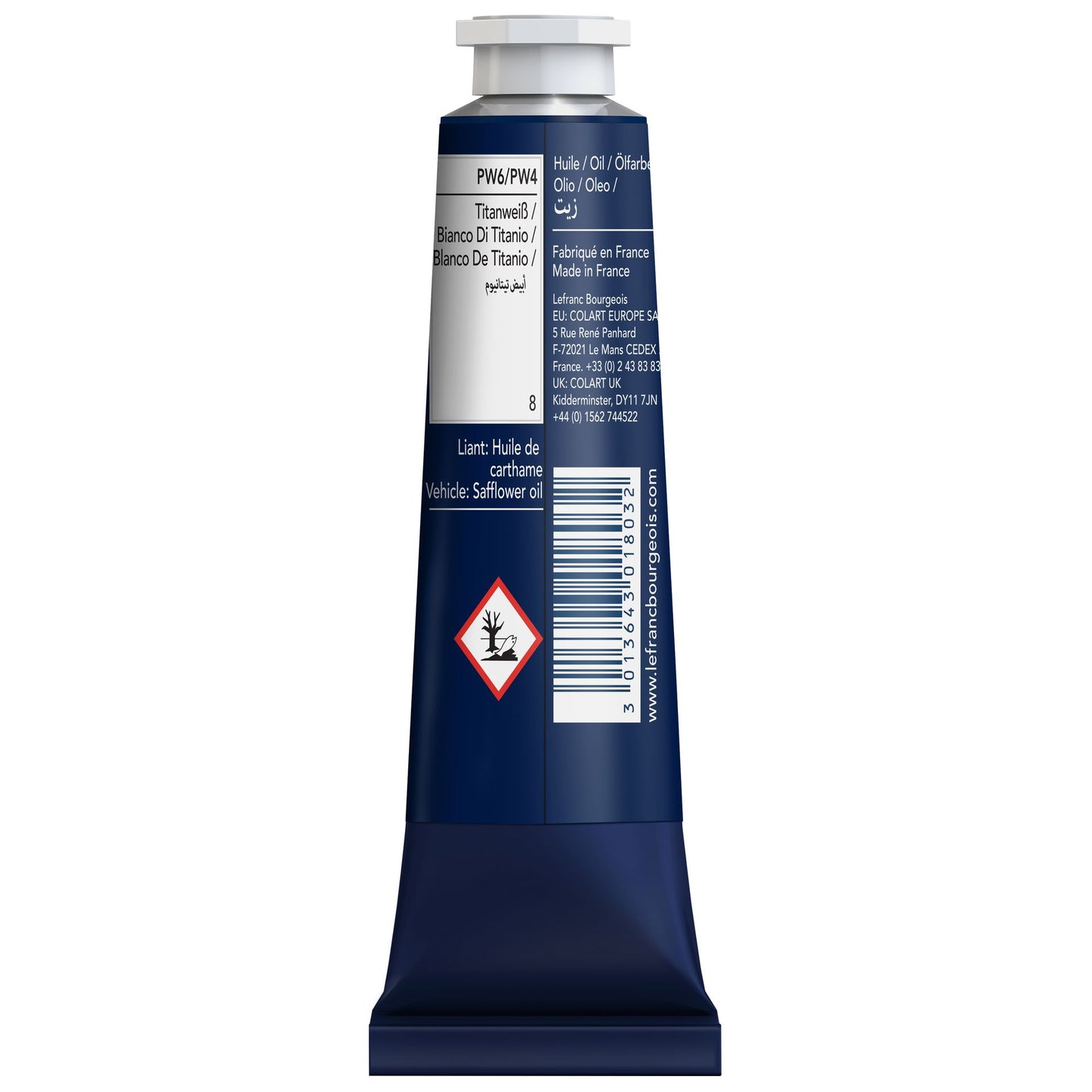 LB Fine Oil 40ml 008 Titanium White, öljyväri