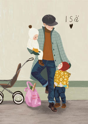 2-part card Johanna Ilander - Father