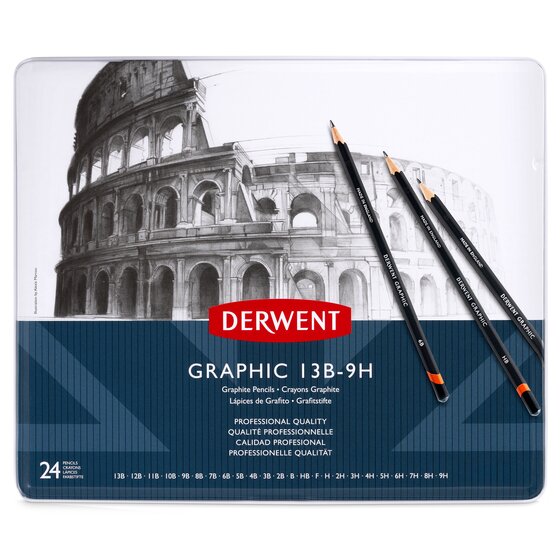 Pencils 24 pcs Derwent - 13B-9H