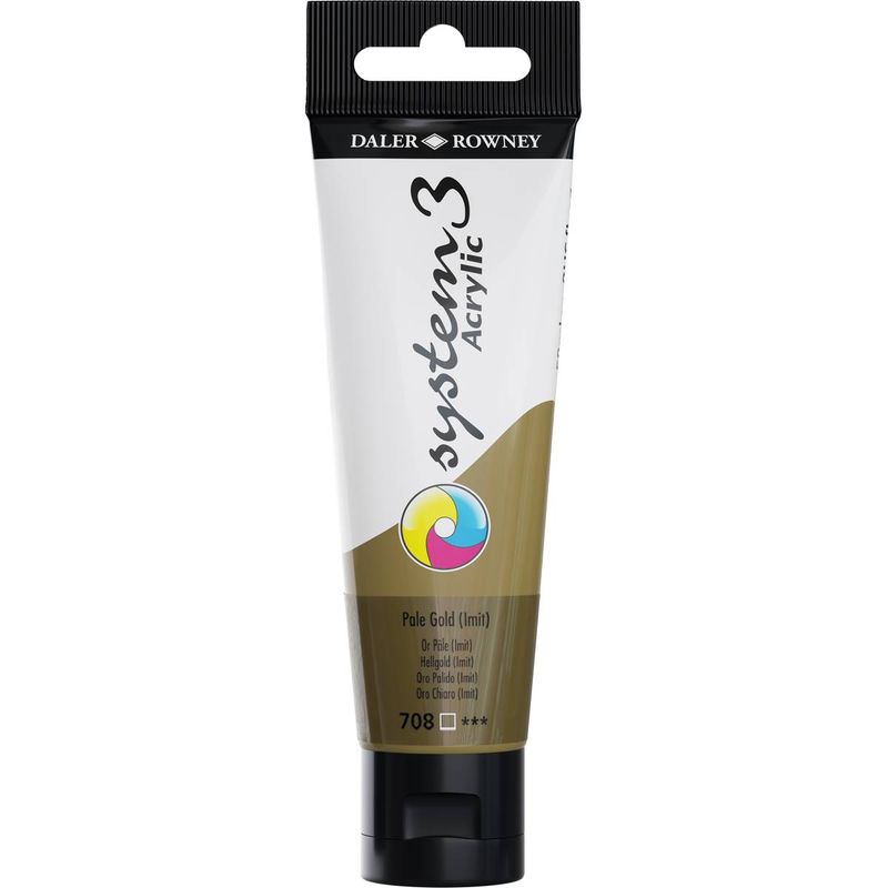 DR System 3 acrylic 59ml 708 Pale Gold (Hue), akryyliväri